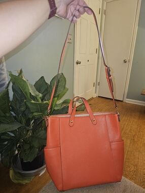 Nine West Women’s Orange Large Shoulder  Bag with Strap